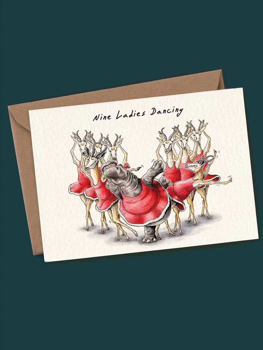 Doce días de juego de tarjeta de Navidad