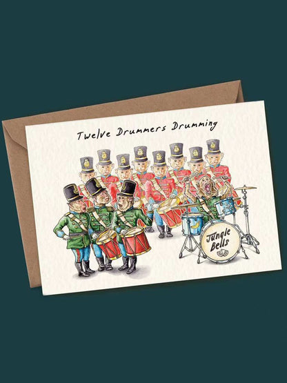 Doce días de juego de tarjeta de Navidad