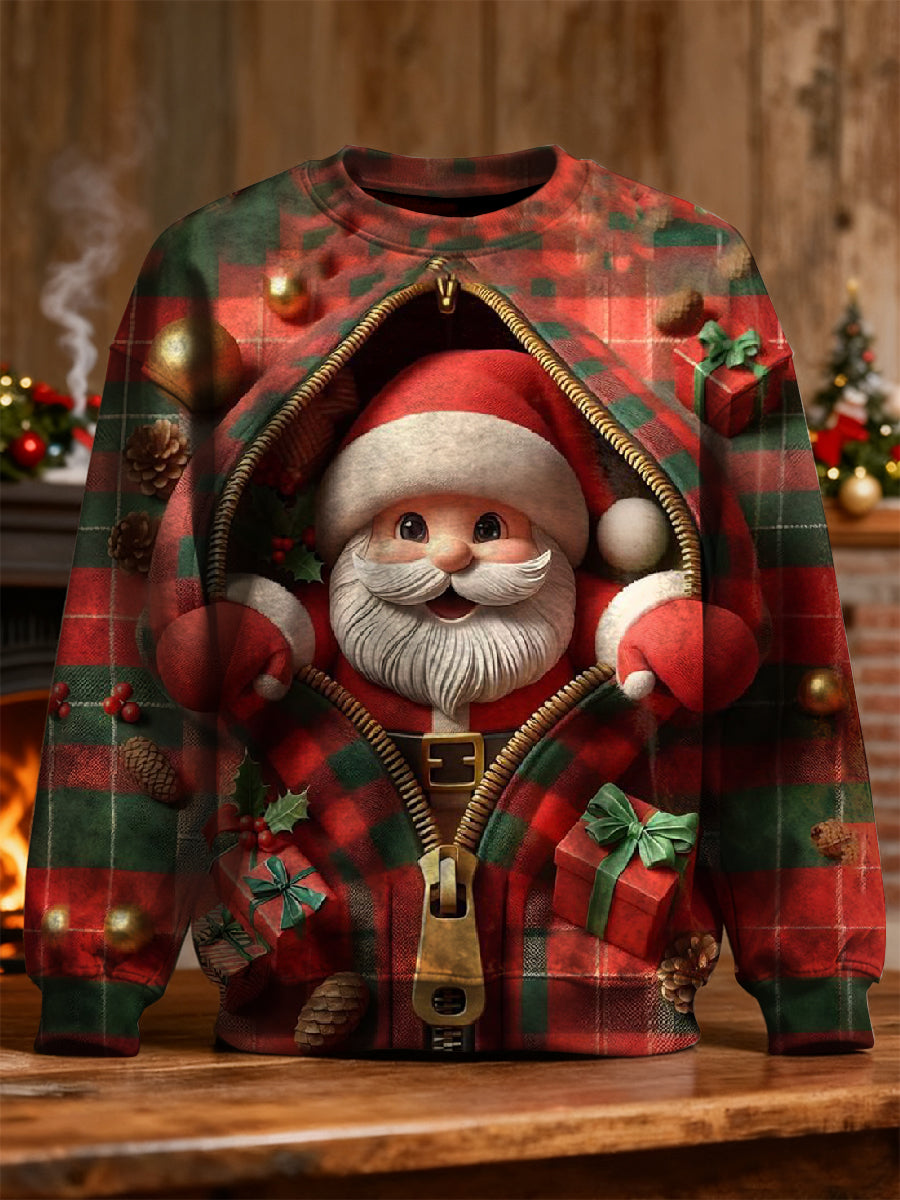 Sudadera con estampado de Santa Claus
