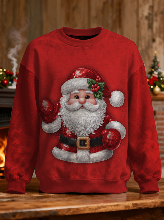 Sudadera con estampado de Santa Claus