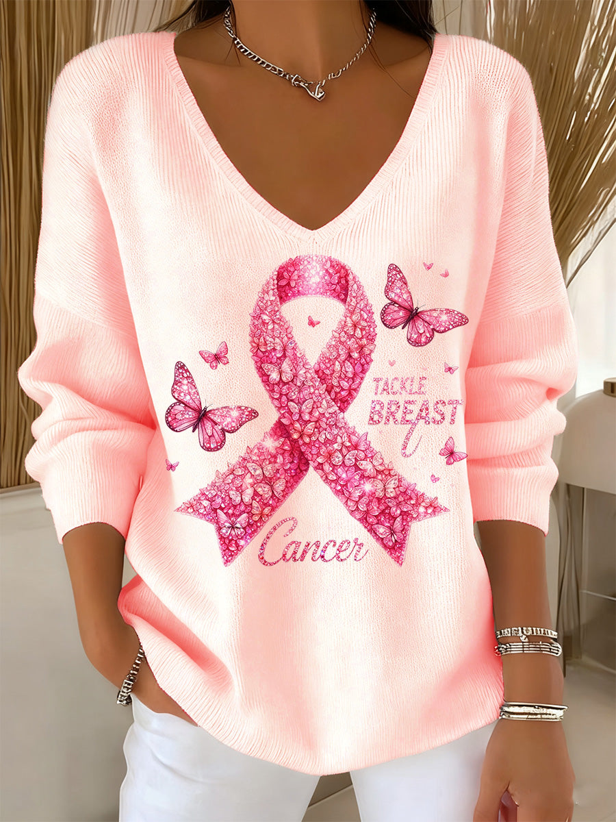 Sudadera conmemorativa de la impresión del arte del ventilador del cáncer de pecho de las mujeres