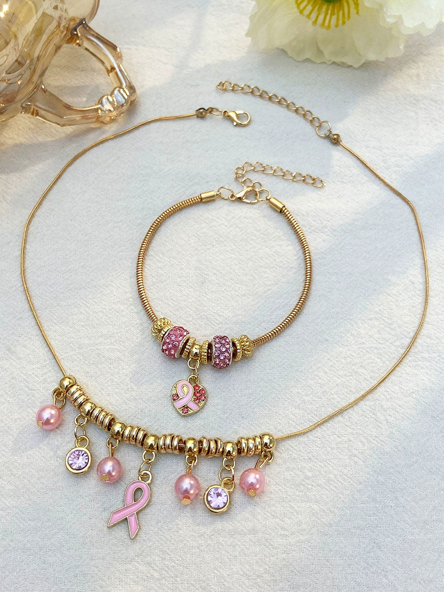 Accesorios de la cinta rosada de la conciencia del cáncer de pecho de las mujeres