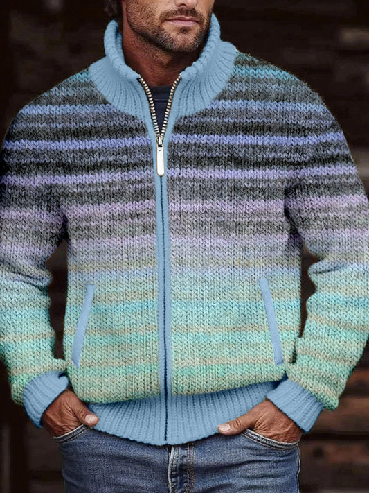 Cardigan de punto acogedor de color pastel para hombres