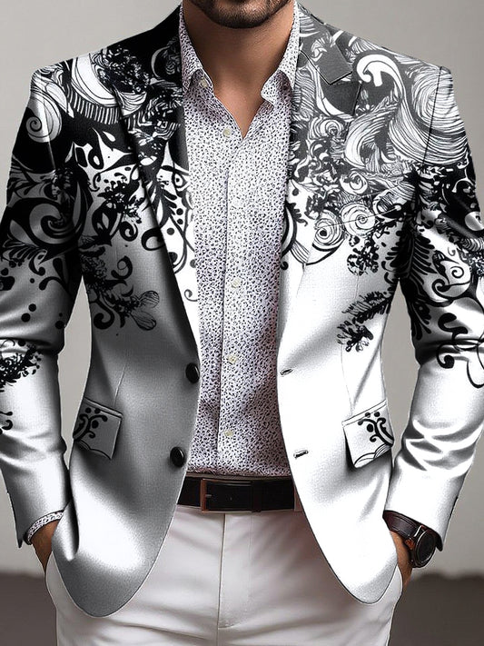 Blazer artístico del negocio del patrón abstracto de la vendimia de los hombres