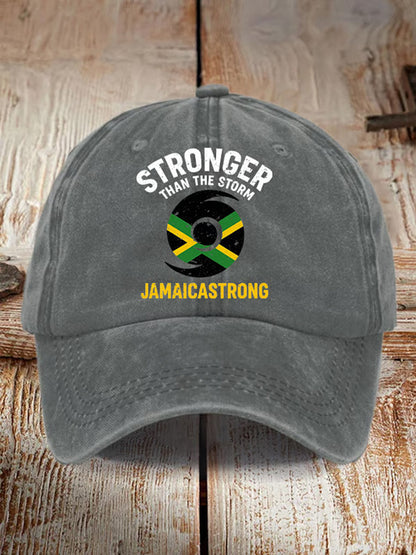 Unisex Jamaica fuerte más fuerte que el sombrero de la tormenta