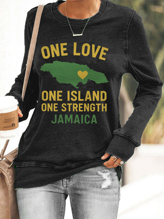 Para mujer Hurricane Melissa One Love One Island One Strength Jamaica Sudadera