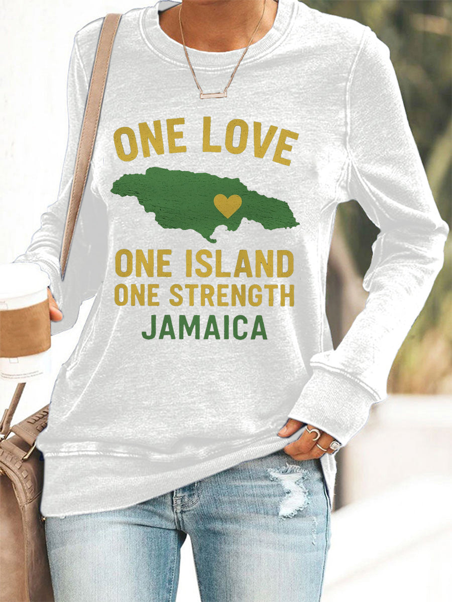 Para mujer Hurricane Melissa One Love One Island One Strength Jamaica Sudadera