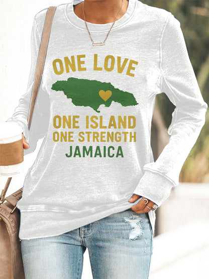 Para mujer Hurricane Melissa One Love One Island One Strength Jamaica Sudadera
