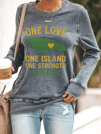 Para mujer Hurricane Melissa One Love One Island One Strength Jamaica Sudadera