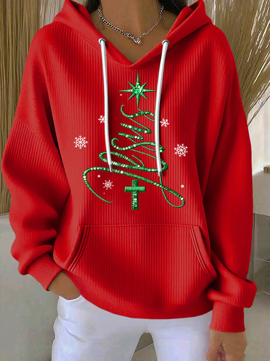 Sudadera Jesus Chriatmas Tree para mujer