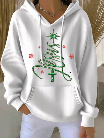 Sudadera Jesus Chriatmas Tree para mujer