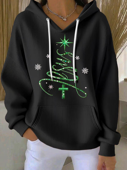 Sudadera Jesus Chriatmas Tree para mujer
