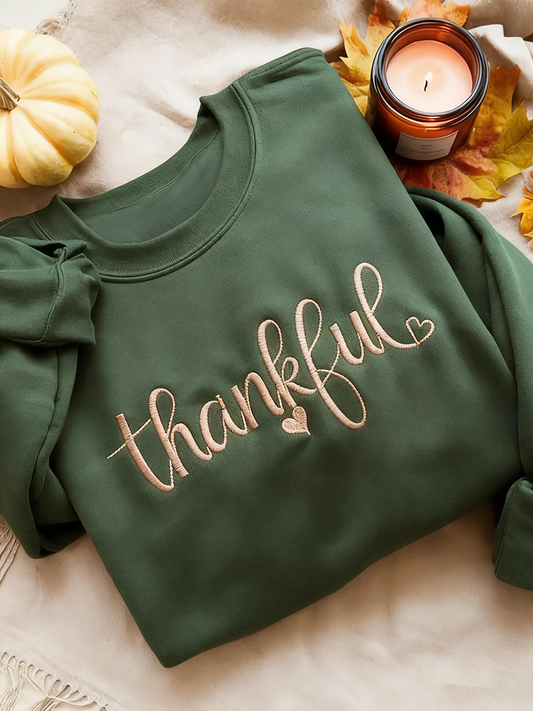 Sudadera estampada Thanksgiving para mujer