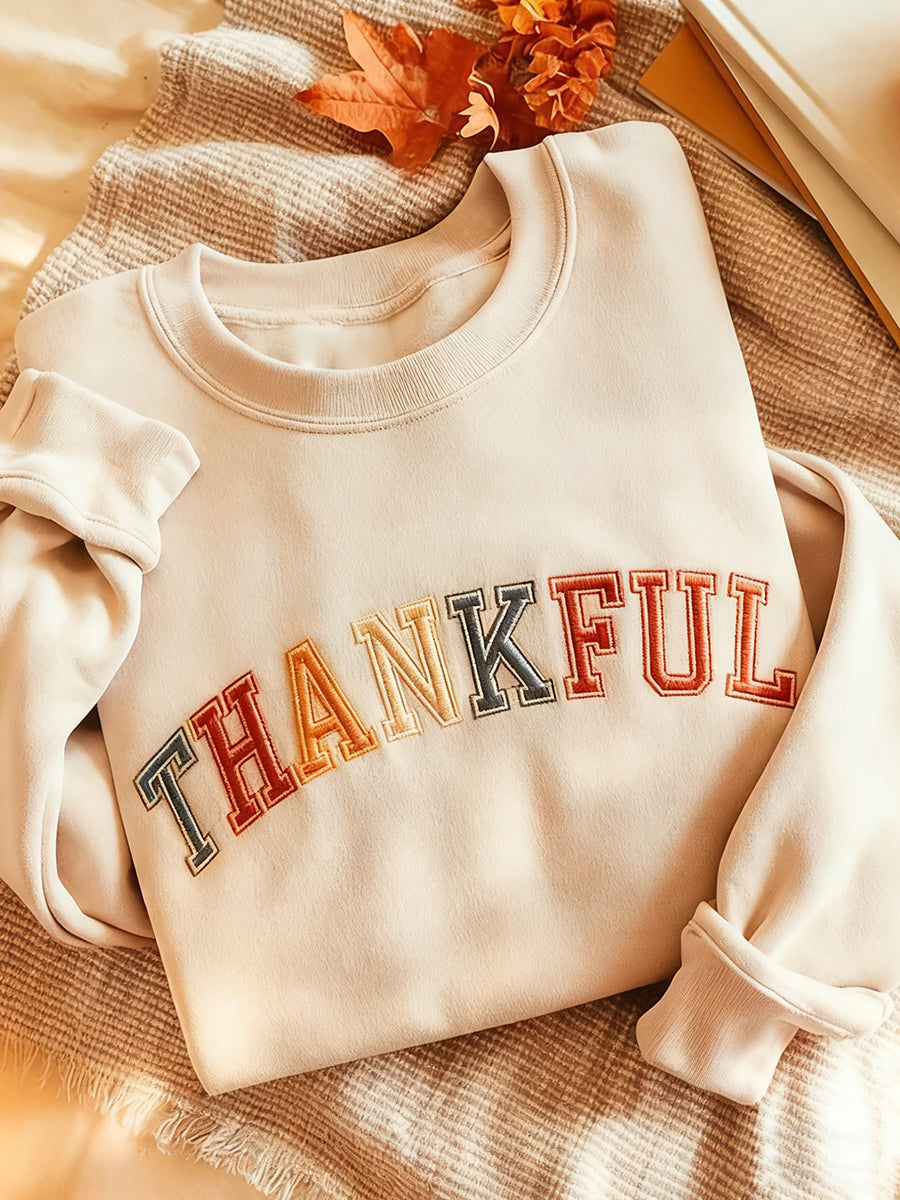 Sudadera estampada Thanksgiving para mujer