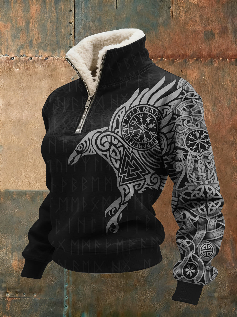 Top de mujer con cuello de felpa Viking