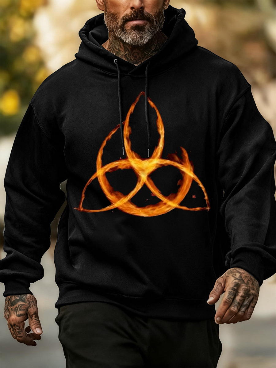 Hombres de Viking Triángulo Imprimir manga larga Sudadera con capucha