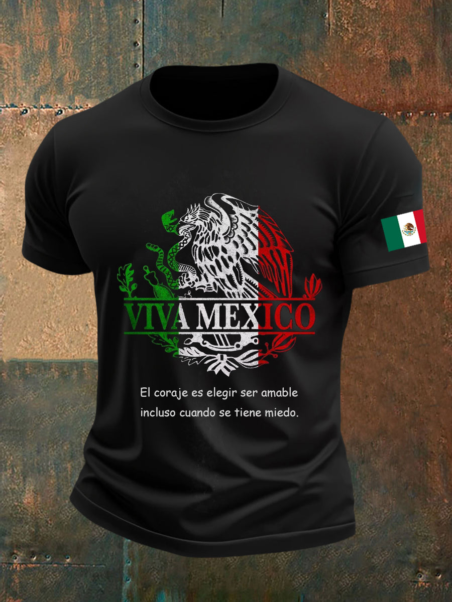 Camiseta casual de cultura política mexicana para hombre