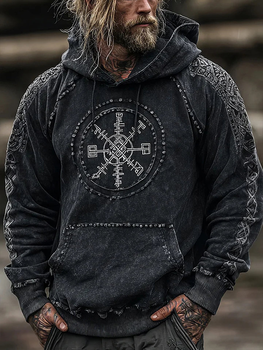 Hombres Viking Sudadera con capucha
