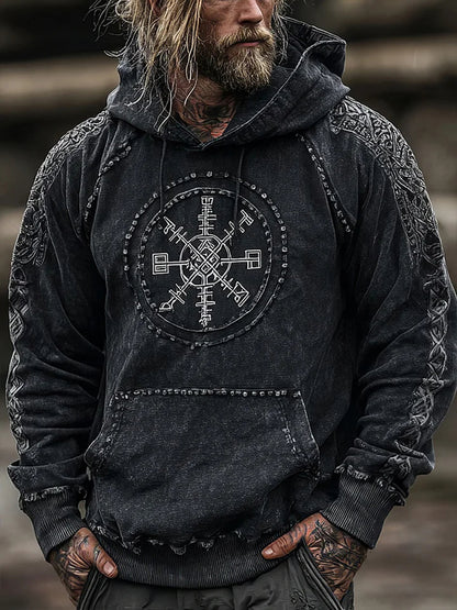 Hombres Viking Sudadera con capucha