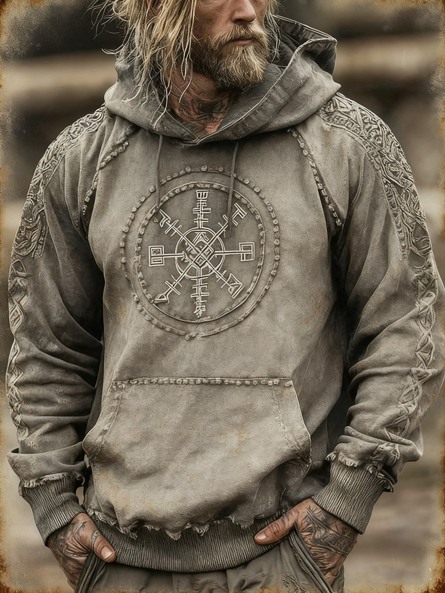 Hombres Viking Sudadera con capucha