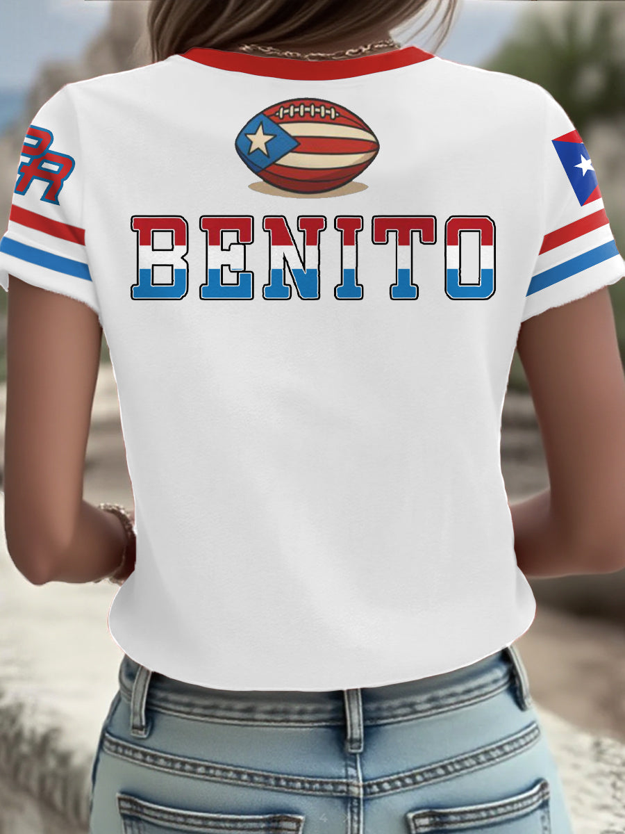 Camiseta Mujer Bunny Football Music Lover Impreso