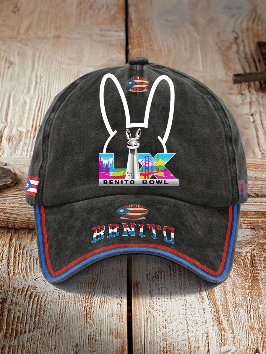 Unisex Conejito Fútbol Música Lover Impreso Sombrero