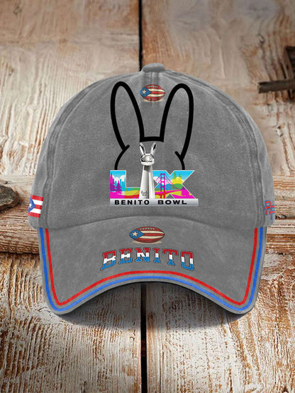 Unisex Conejito Fútbol Música Lover Impreso Sombrero