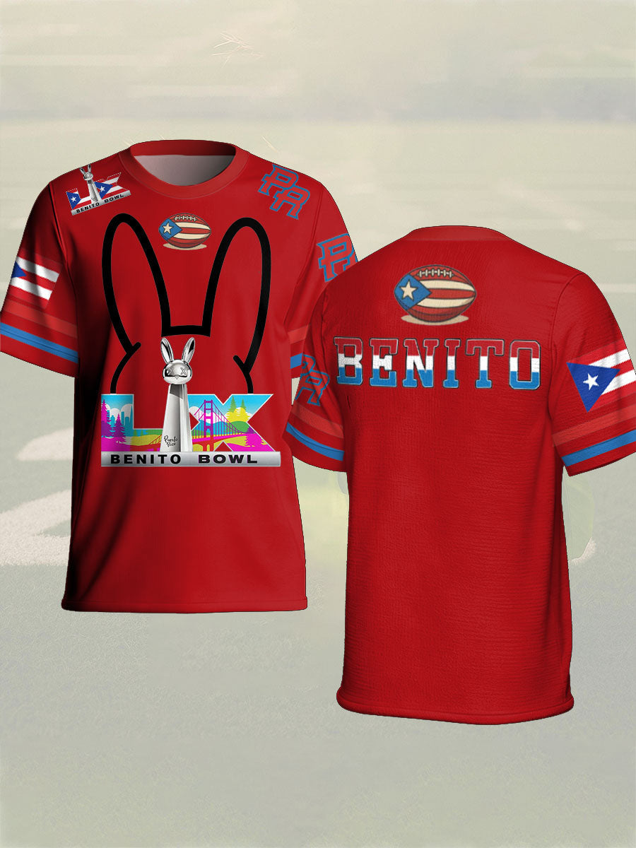 Unisex conejito fútbol música amante impreso camiseta