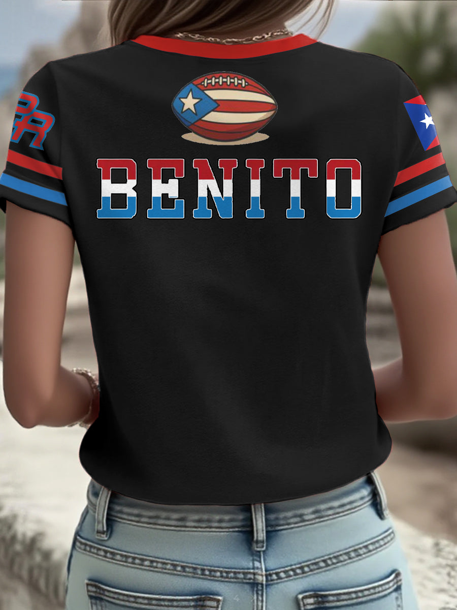 Camiseta Mujer Bunny Football Music Lover Impreso