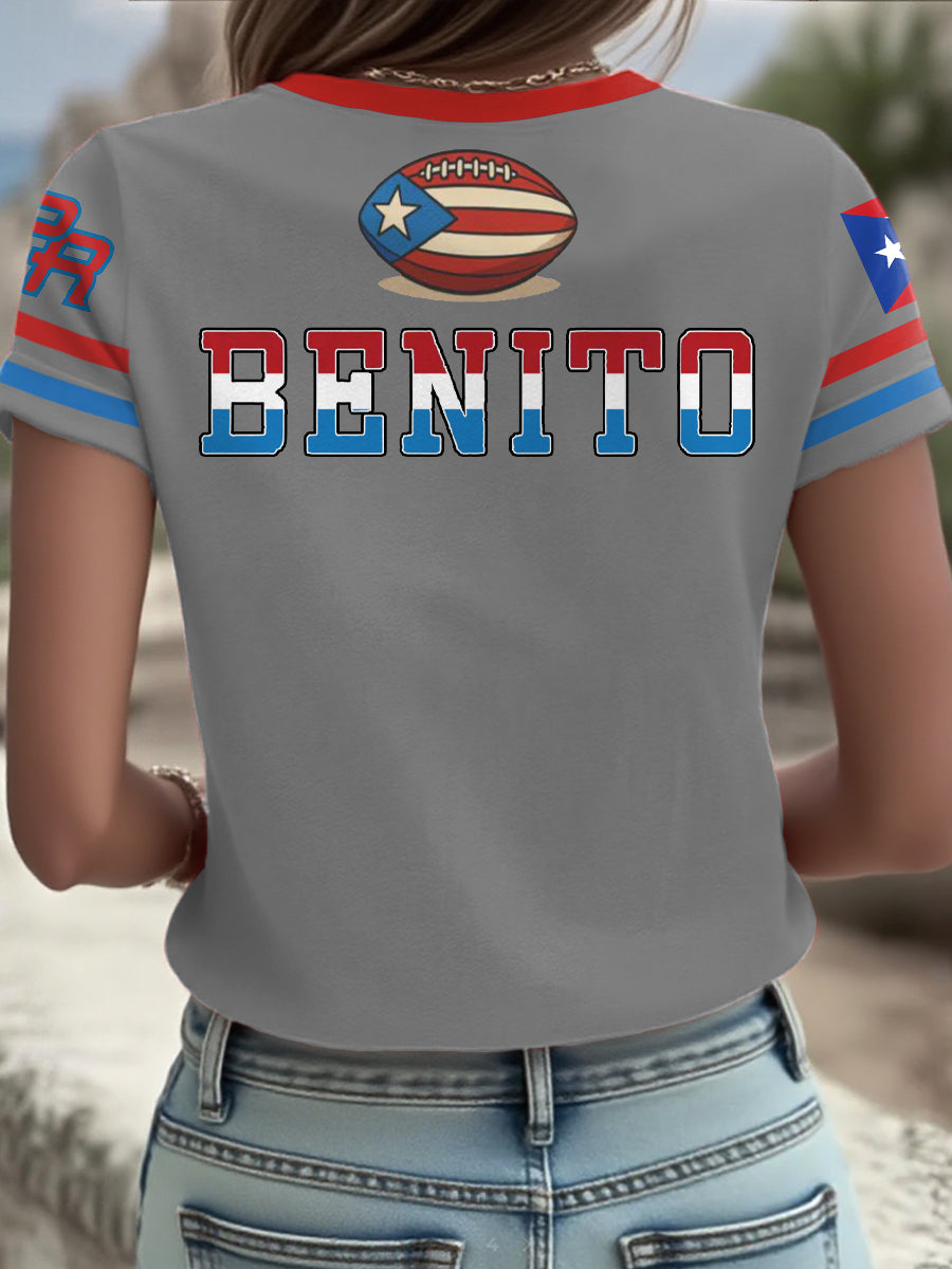 Camiseta Mujer Bunny Football Music Lover Impreso