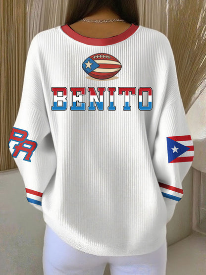 Sudadera Mujer Bunny Football Music Lover Impreso