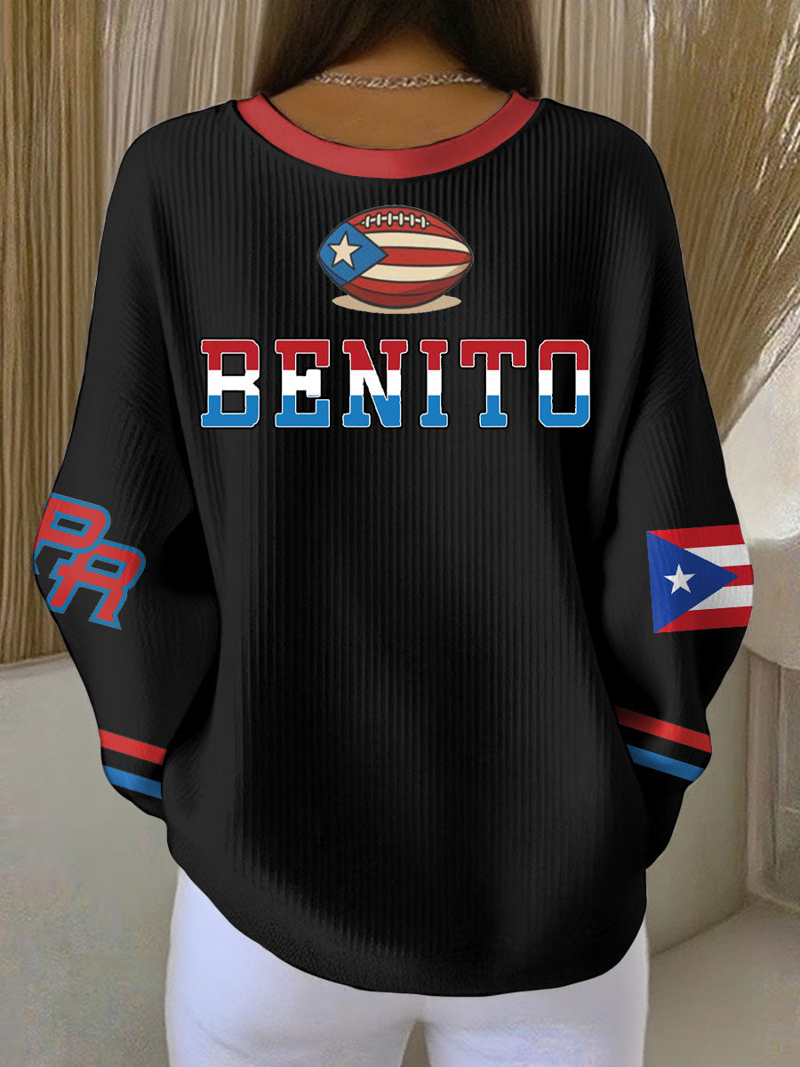 Sudadera Mujer Bunny Football Music Lover Impreso