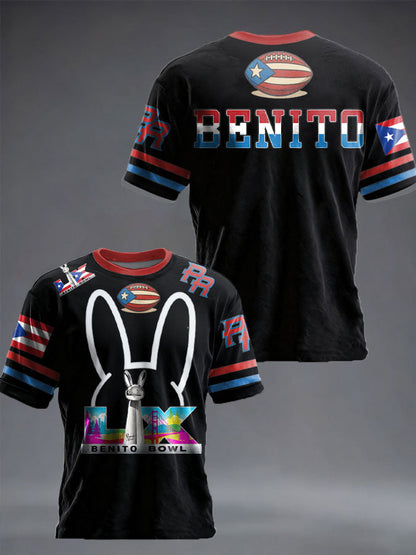 Unisex conejito fútbol música amante impreso camiseta