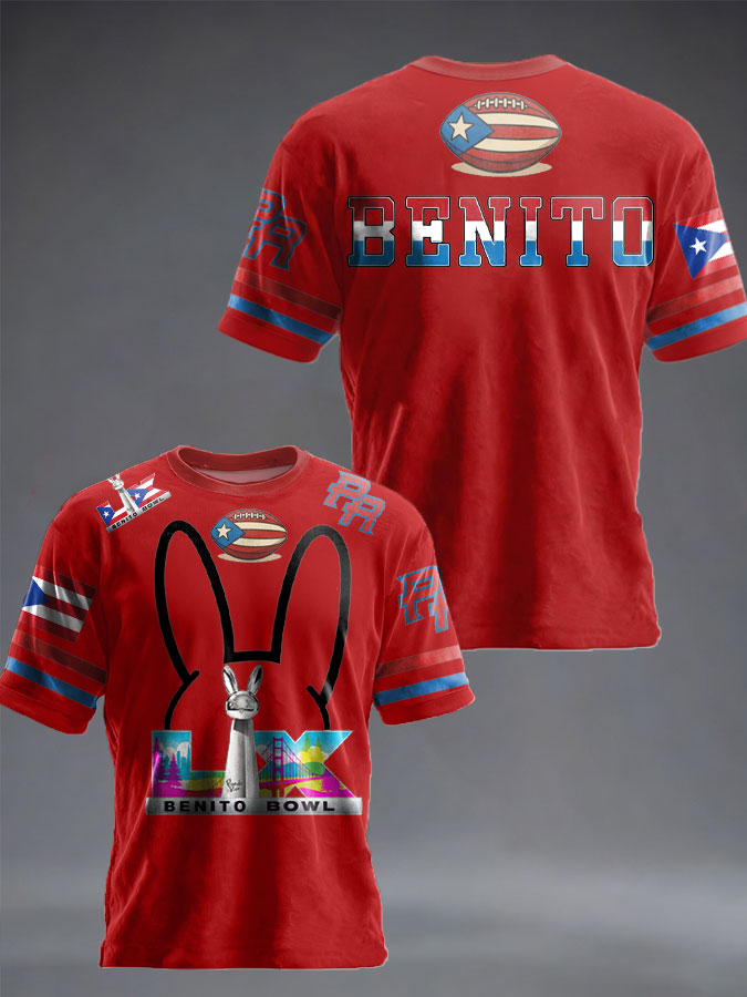 Unisex conejito fútbol música amante impreso camiseta