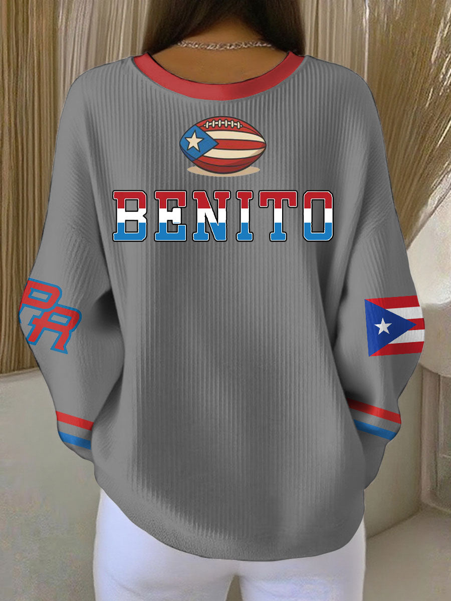 Sudadera Mujer Bunny Football Music Lover Impreso