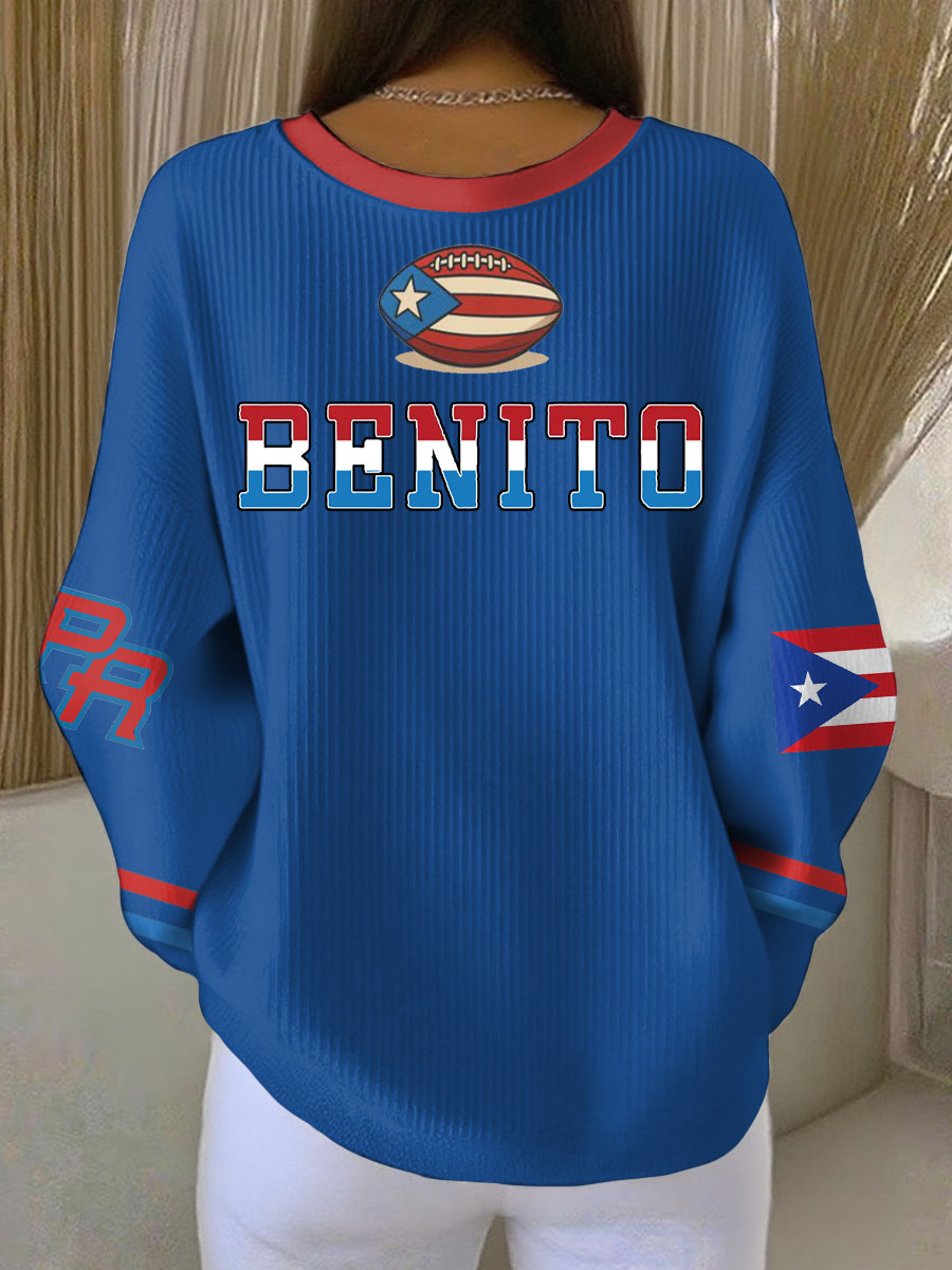 Sudadera Mujer Bunny Football Music Lover Impreso