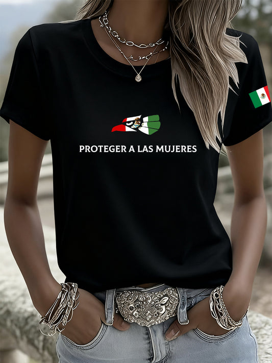 Camiseta casual para mujer "Protect Women"