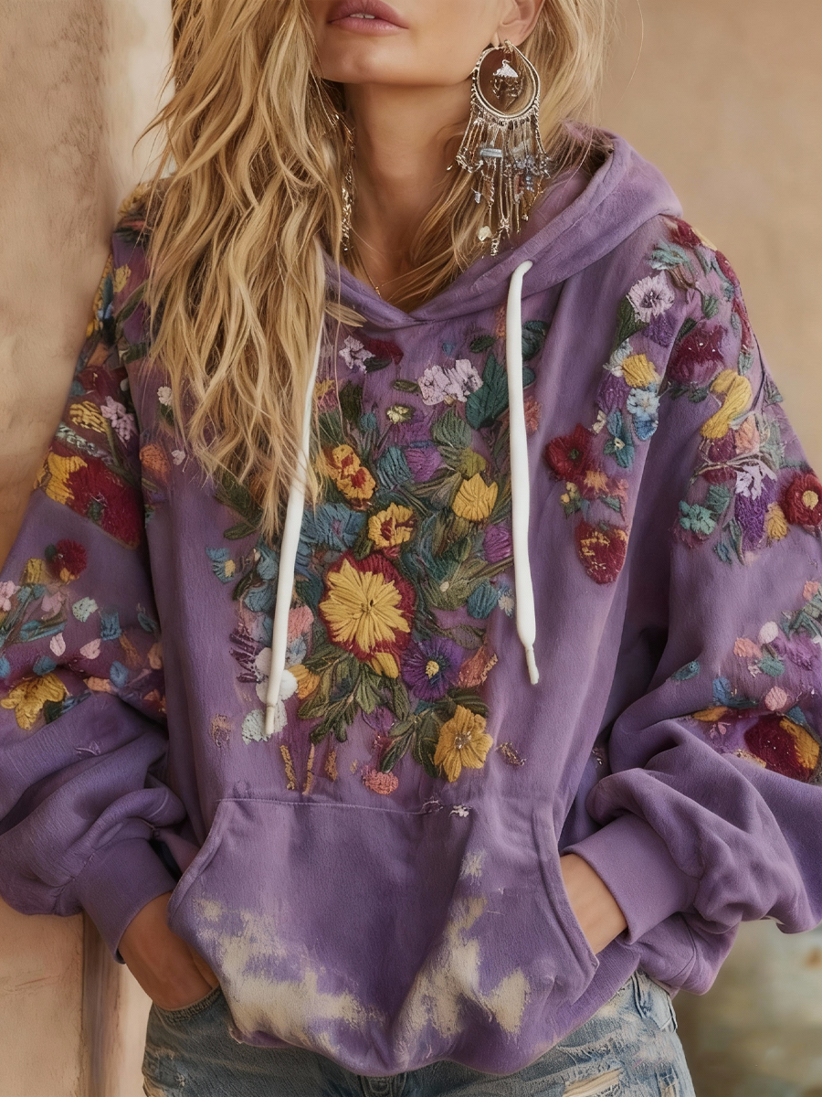 Mujer Floral Bohemio Estampado Top