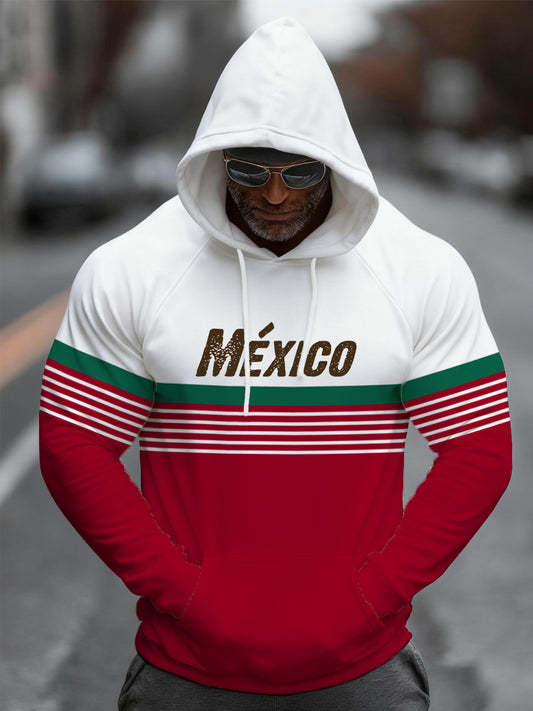 Sudadera Casual Mexico Print para hombre