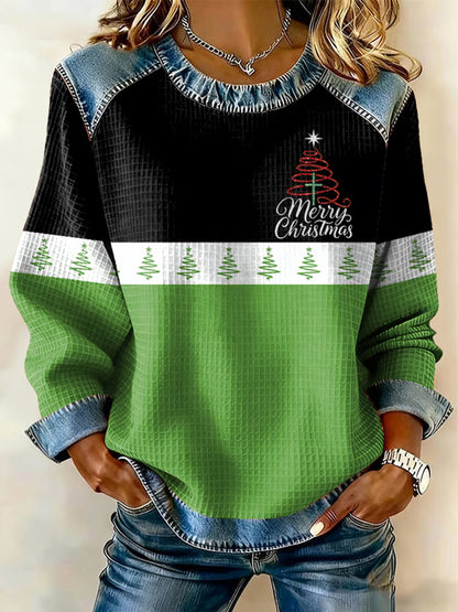 Sudadera con estampado de Navidad para mujer