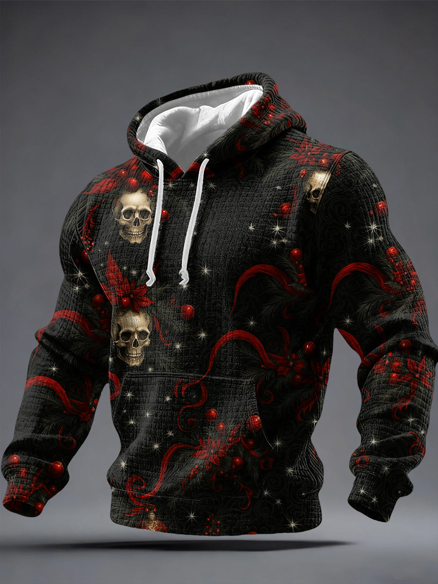 Cráneo gótico de los hombres Impreso Hoodie