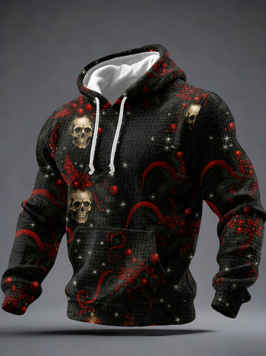 Cráneo gótico de los hombres Impreso Hoodie