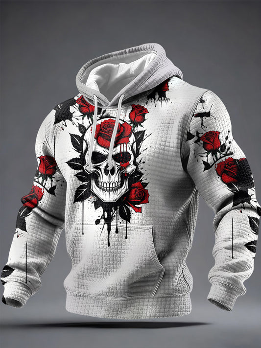 Cráneo gótico de los hombres Impreso Hoodie