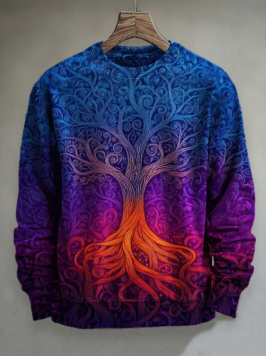 Resumen Árbol de la vida Imprimir Casual Crewneck Sudadera