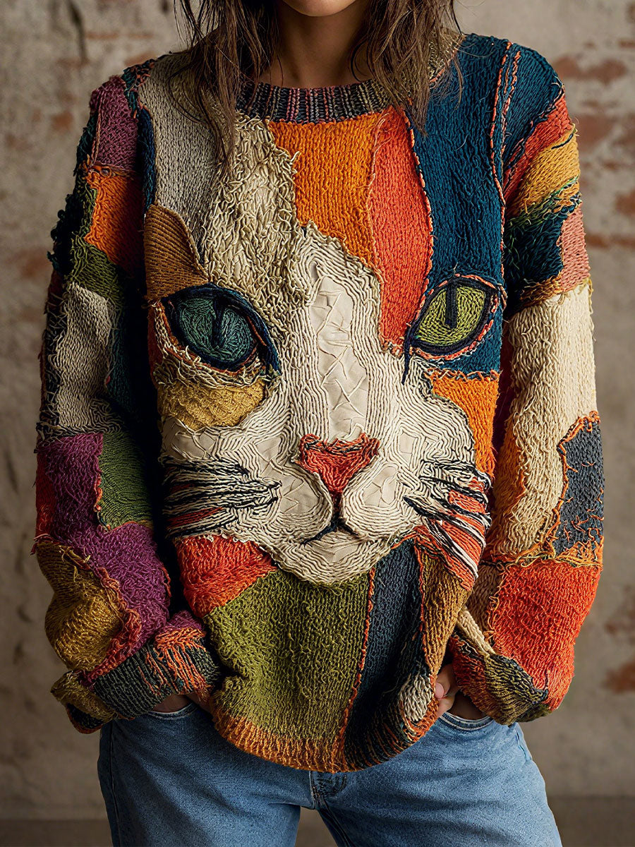 Tops del gato del arte de la moda de las mujeres
