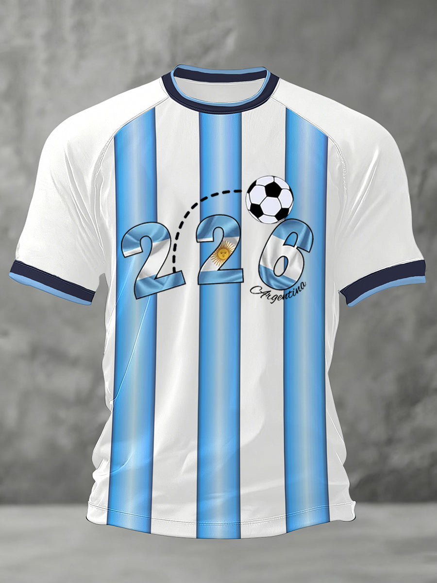 Regalo del juego de fútbol 2026 de los hombres para los aficionados al fútbol camiseta casual