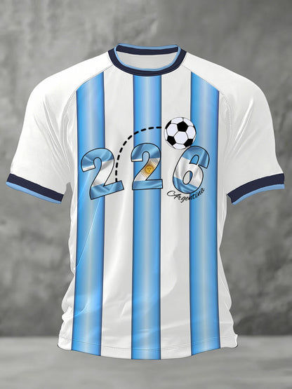Regalo del juego de fútbol 2026 de los hombres para los aficionados al fútbol camiseta casual