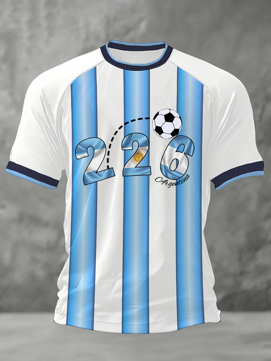 Regalo del juego de fútbol 2026 de los hombres para los aficionados al fútbol camiseta casual