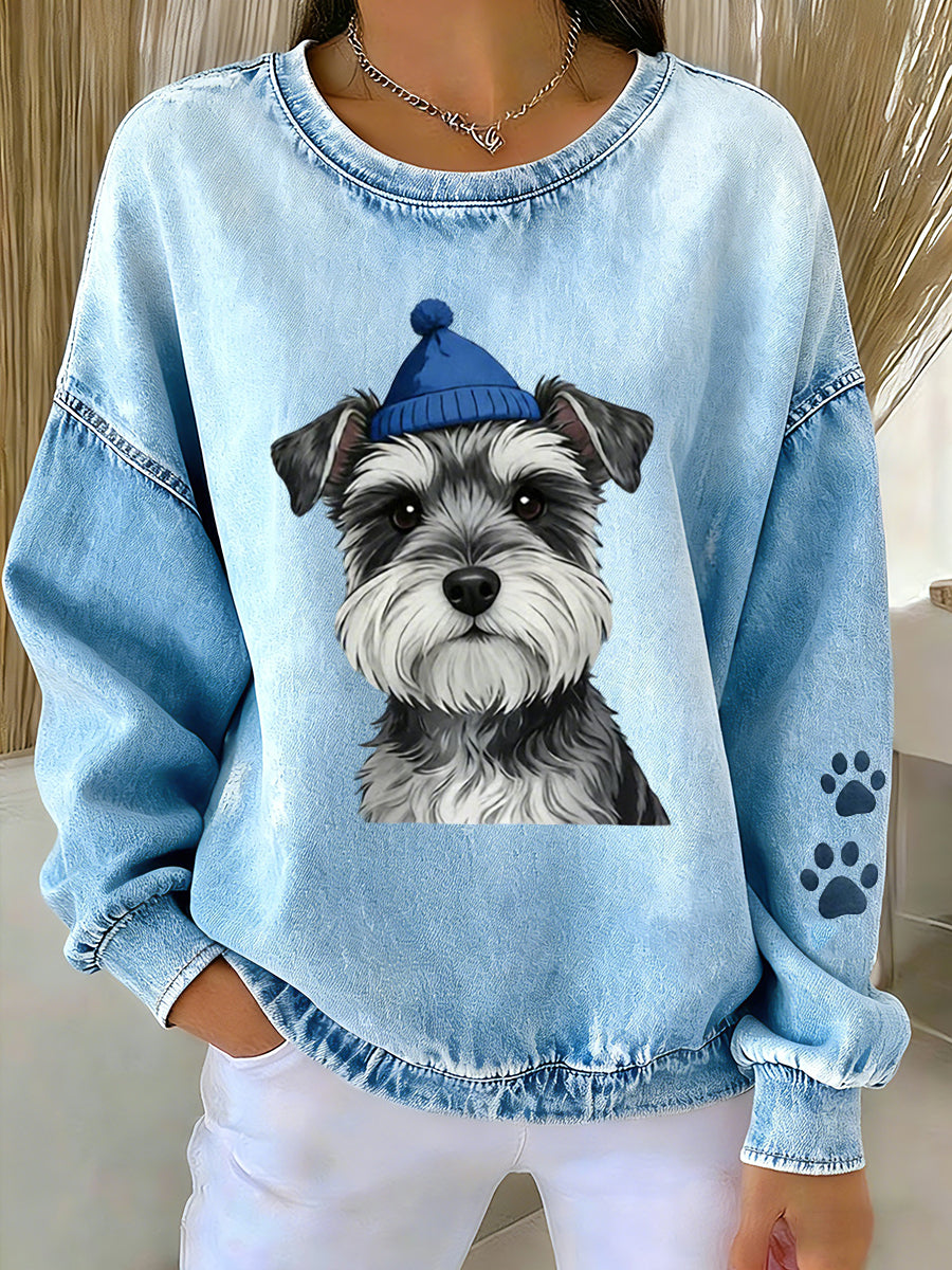 Sudadera con estampado de perro Animal Lovers para mujer