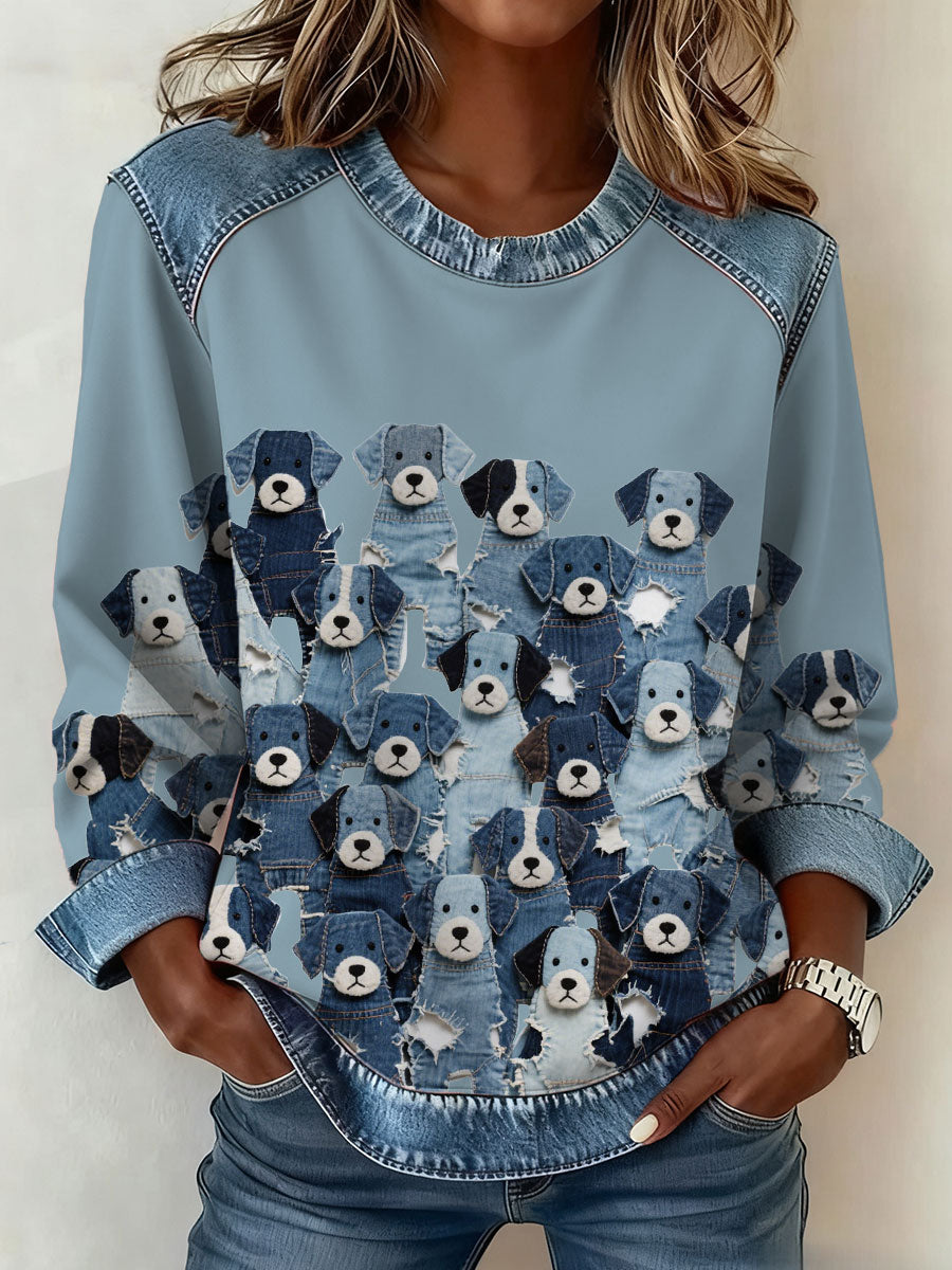 Sudadera de mujer Denim Puppy